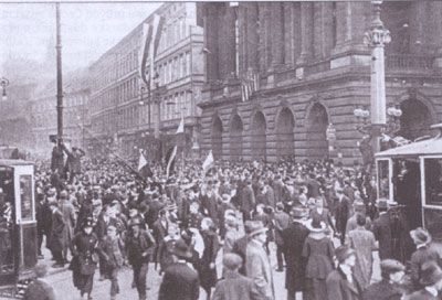 Proclamación del nacimiento de Checoslovaquia, Casa municipal, Praga 1918